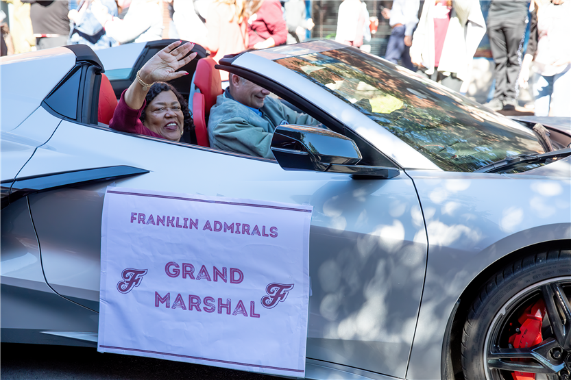 Willie Dickerson in the Franklin High homecoming parade